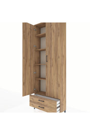 Arges Dolap 5 Raflı 2 Çekmeceli 2 Kapaklı 88x30x243 - S33M277V9A