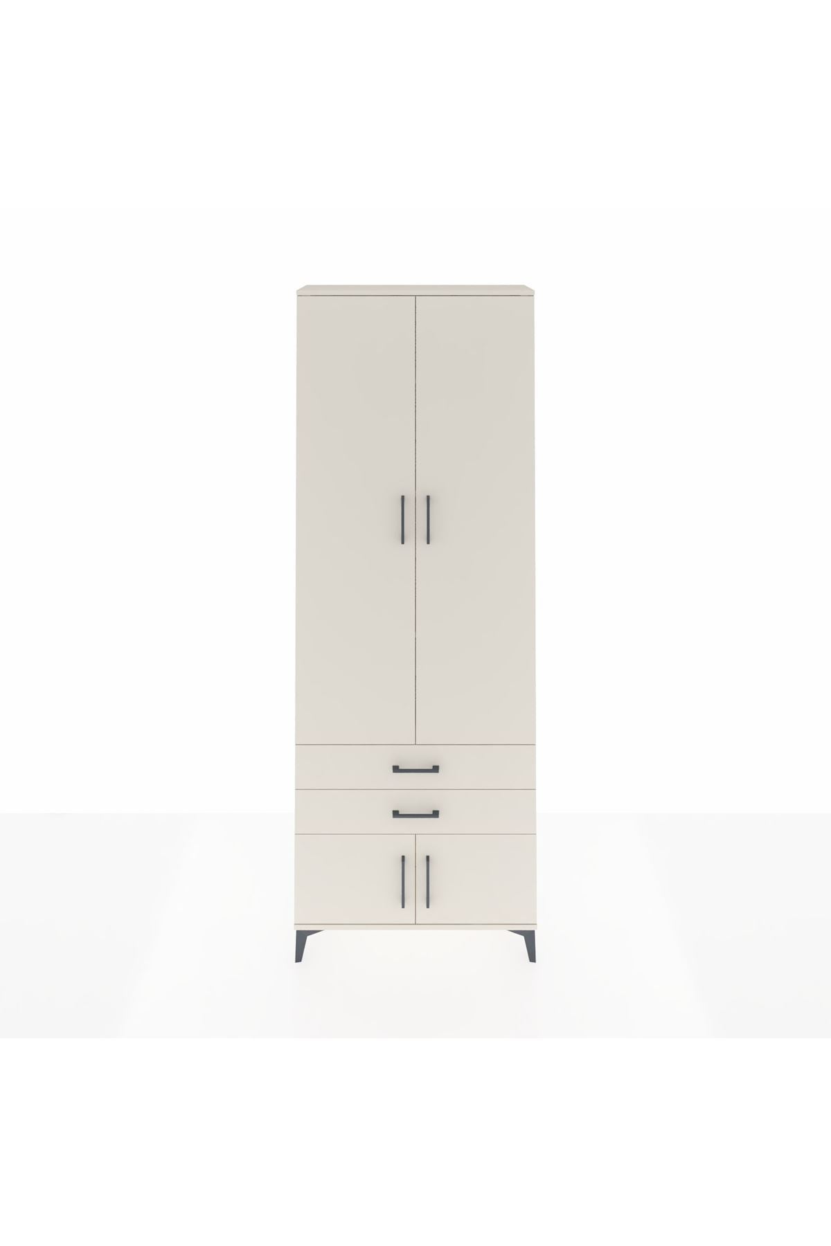 Arges Dolap 4 Raflı 2 Çekmeceli 4 Kapaklı 88x30x243 - S33M279V1A
