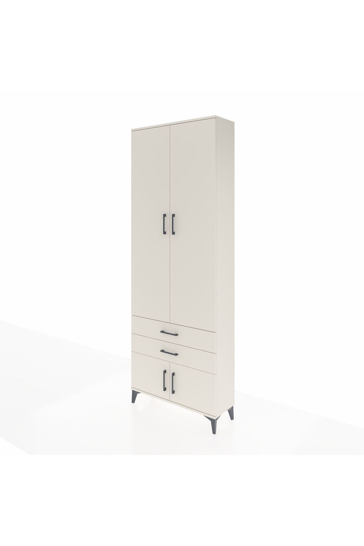 Arges Dolap 4 Raflı 2 Çekmeceli 4 Kapaklı 88x30x243 - S33M279V1A