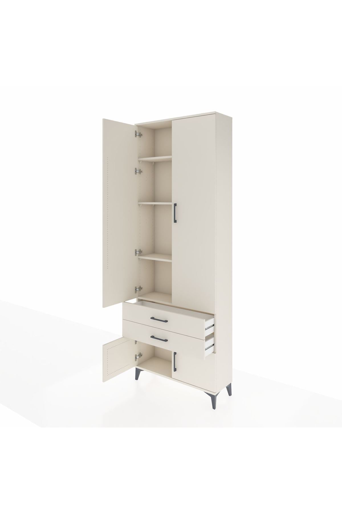 Arges Dolap 4 Raflı 2 Çekmeceli 4 Kapaklı 88x30x243 - S33M279V1A