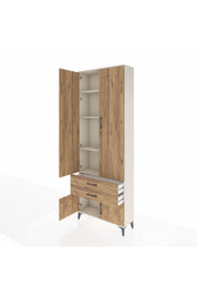 Arges Dolap 4 Raflı 2 Çekmeceli 4 Kapaklı 88x30x243 - S33M279V3A