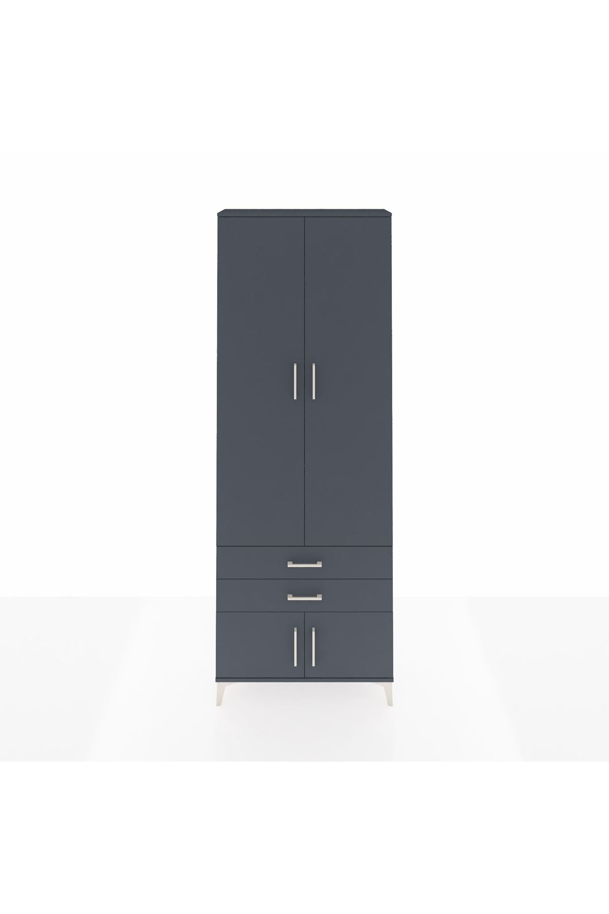 Arges Dolap 4 Raflı 2 Çekmeceli 4 Kapaklı 88x30x243 - S33M279V5A