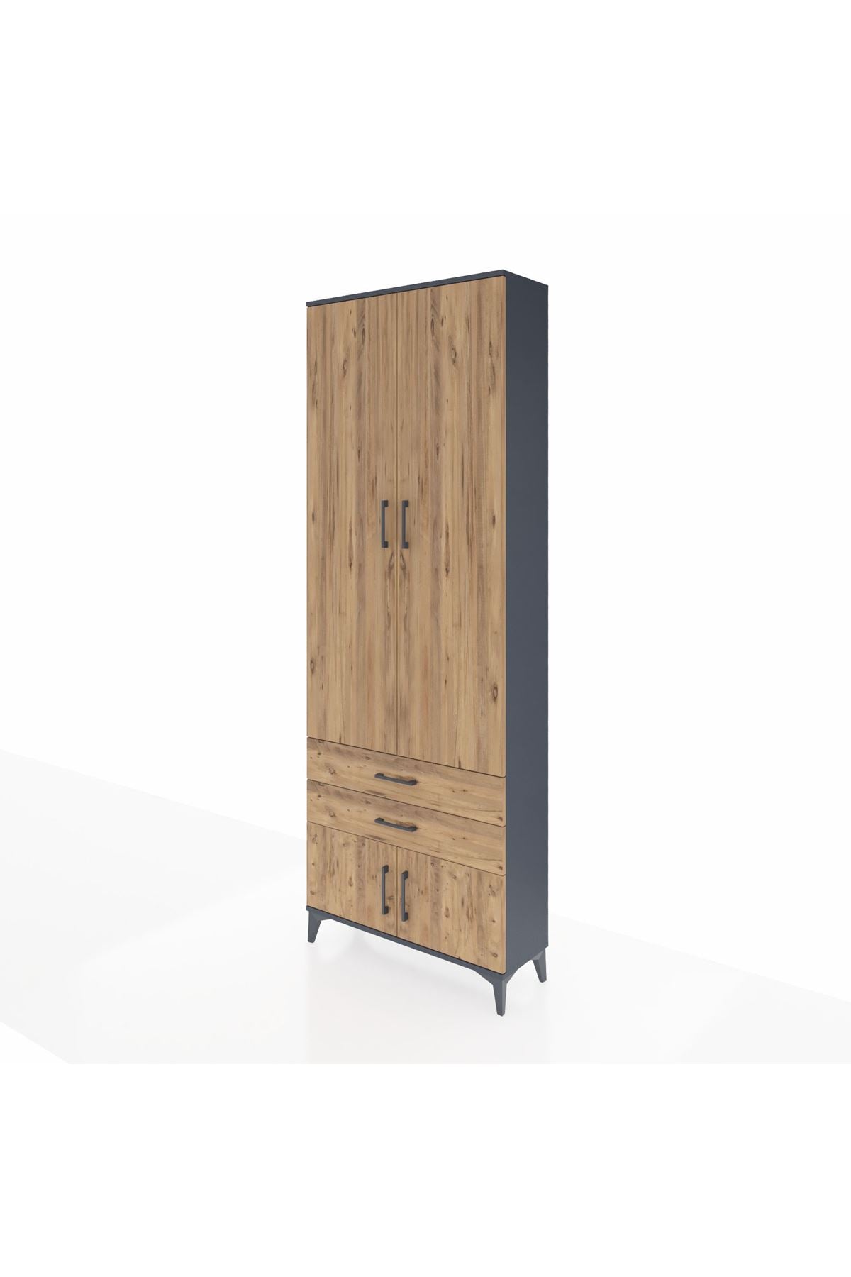 Arges Dolap 4 Raflı 2 Çekmeceli 4 Kapaklı 88x30x243 - S33M279V6A