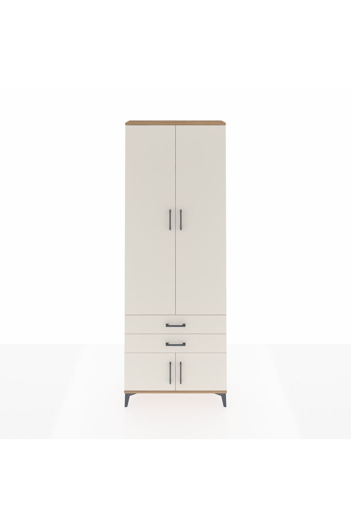 Arges Dolap 4 Raflı 2 Çekmeceli 4 Kapaklı 88x30x243 - S33M279V7A