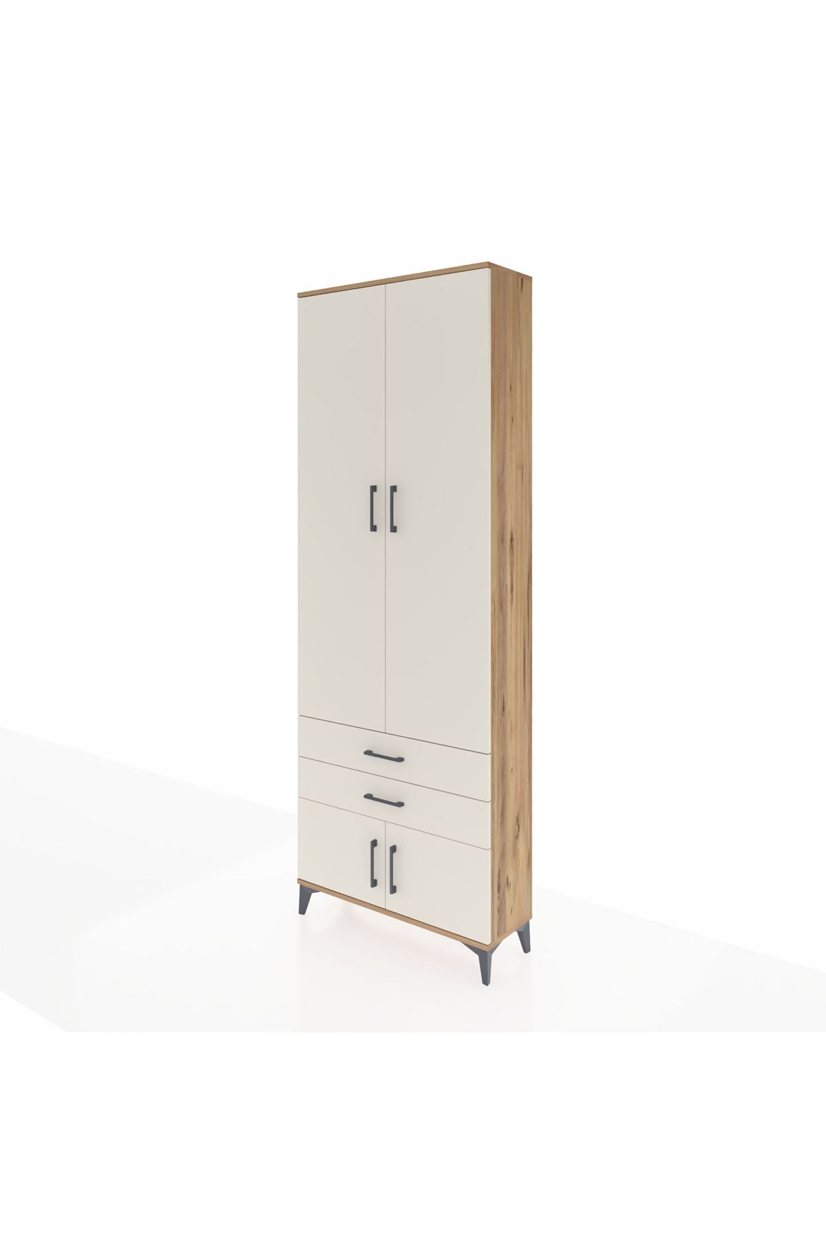 Arges Dolap 4 Raflı 2 Çekmeceli 4 Kapaklı 88x30x243 - S33M279V7A