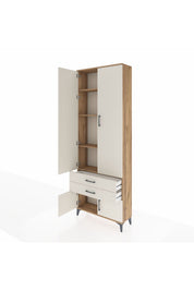 Arges Dolap 4 Raflı 2 Çekmeceli 4 Kapaklı 88x30x243 - S33M279V7A
