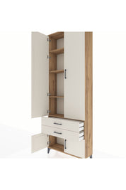 Arges Dolap 4 Raflı 2 Çekmeceli 4 Kapaklı 88x30x243 - S33M279V7A