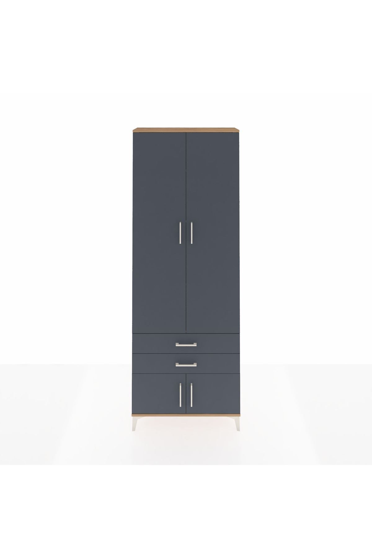Arges Dolap 4 Raflı 2 Çekmeceli 4 Kapaklı 88x30x243 - S33M279V8A