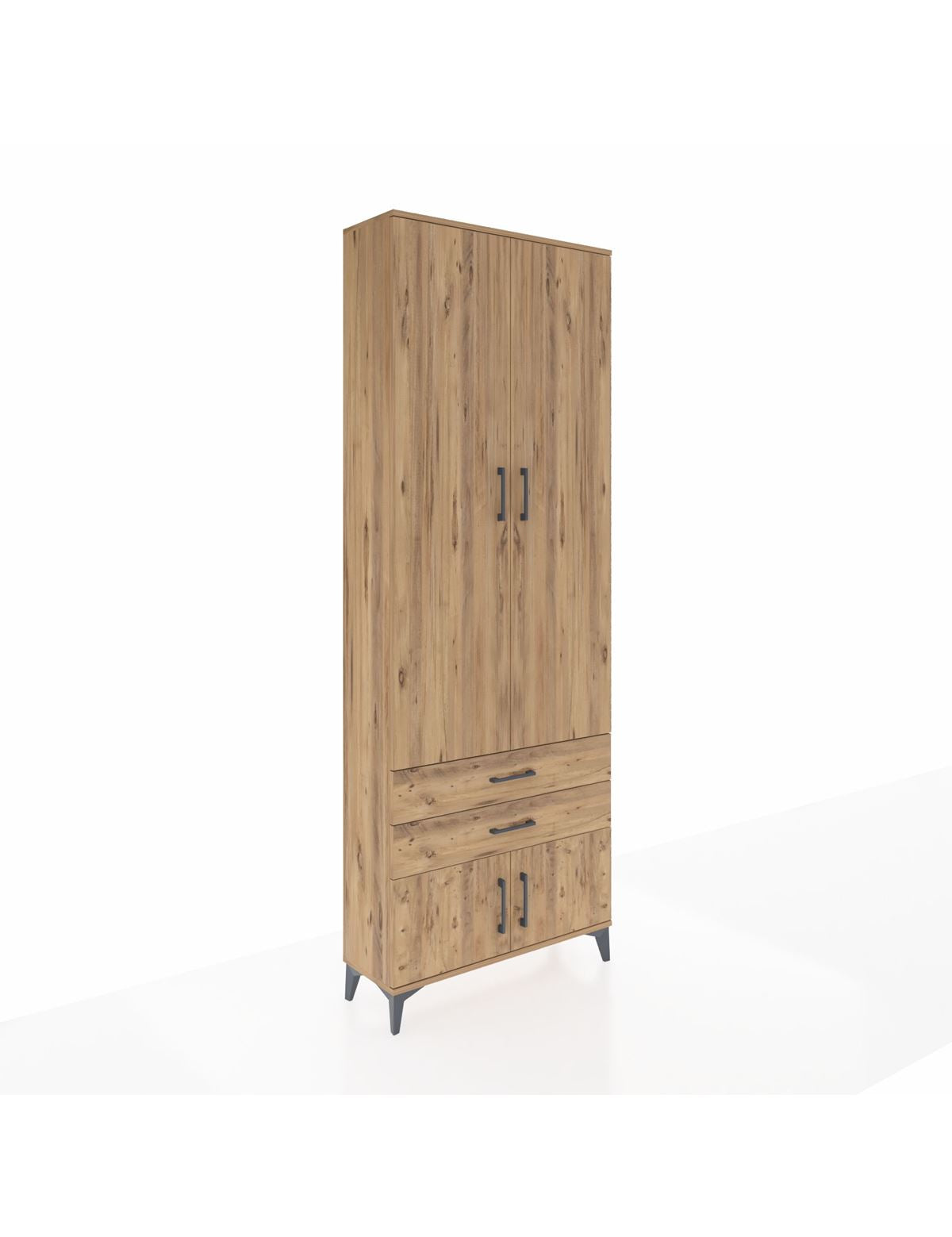 Arges Dolap 4 Raflı 2 Çekmeceli 4 Kapaklı 88x30x243 - S33M279V9A