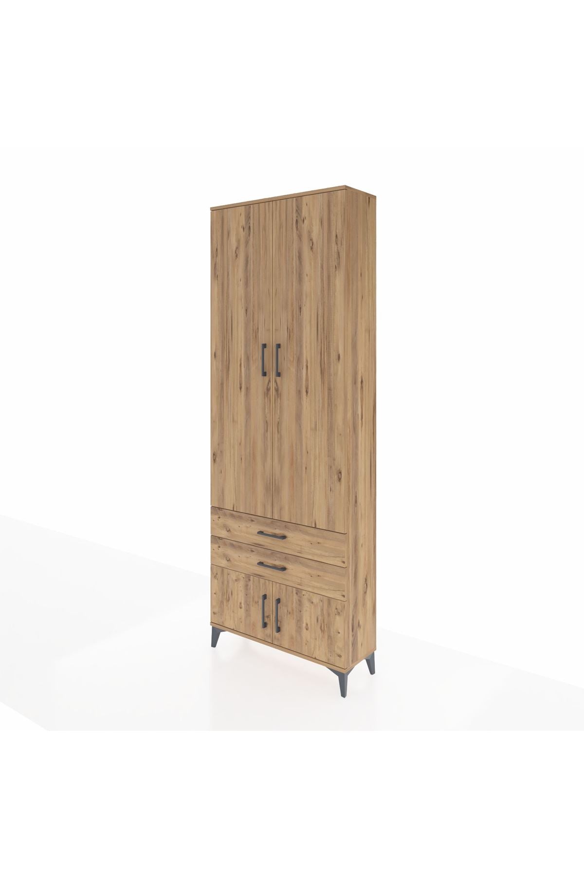 Arges Dolap 4 Raflı 2 Çekmeceli 4 Kapaklı 88x30x243 - S33M279V9A
