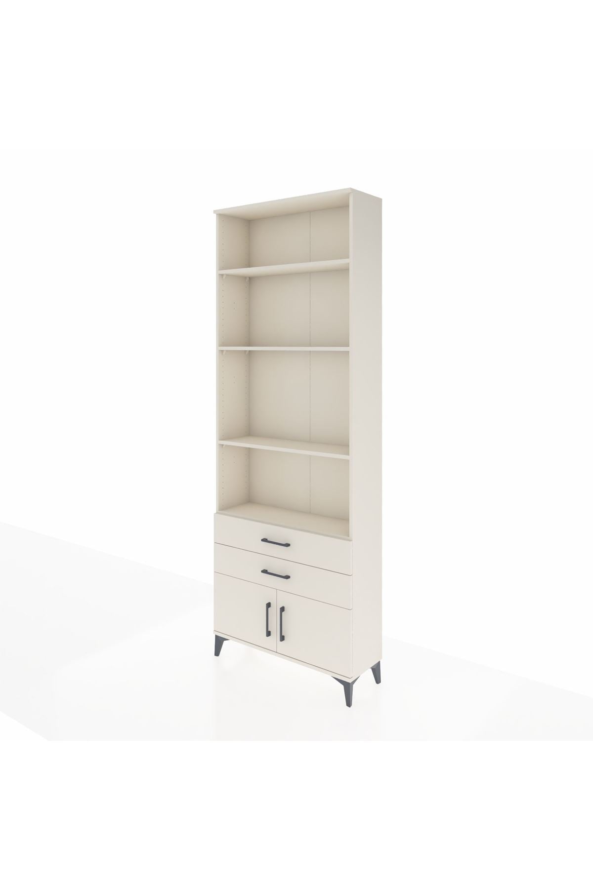 Arges Dolap 4 Raflı 2 Çekmeceli 2 Kapaklı 88x30x243 - S33M280V1A