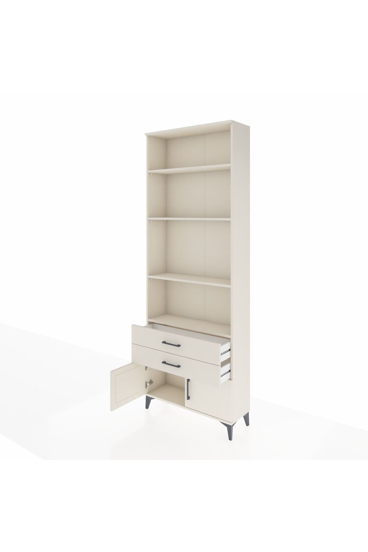 Arges Dolap 4 Raflı 2 Çekmeceli 2 Kapaklı 88x30x243 - S33M280V1A