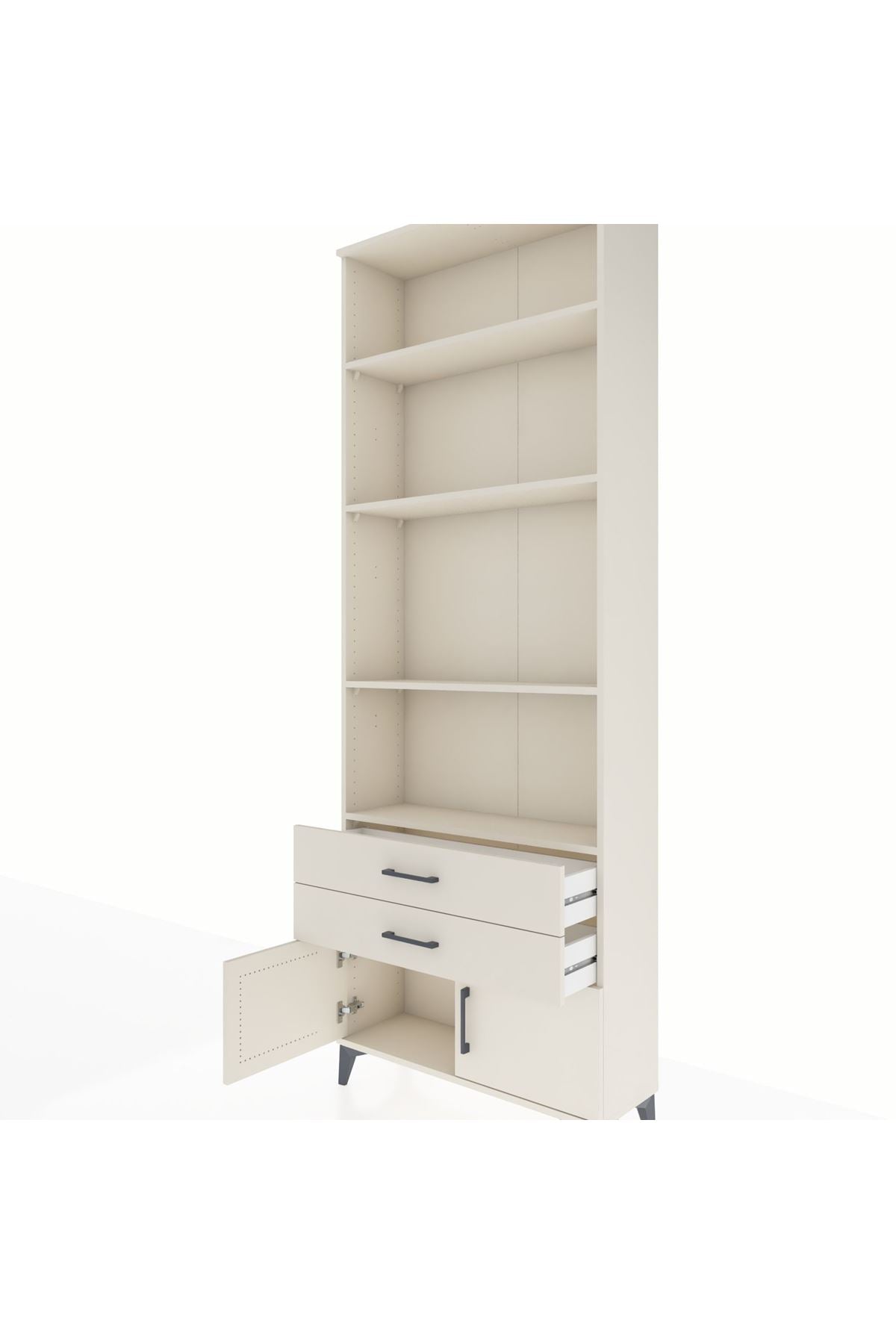Arges Dolap 4 Raflı 2 Çekmeceli 2 Kapaklı 88x30x243 - S33M280V1A