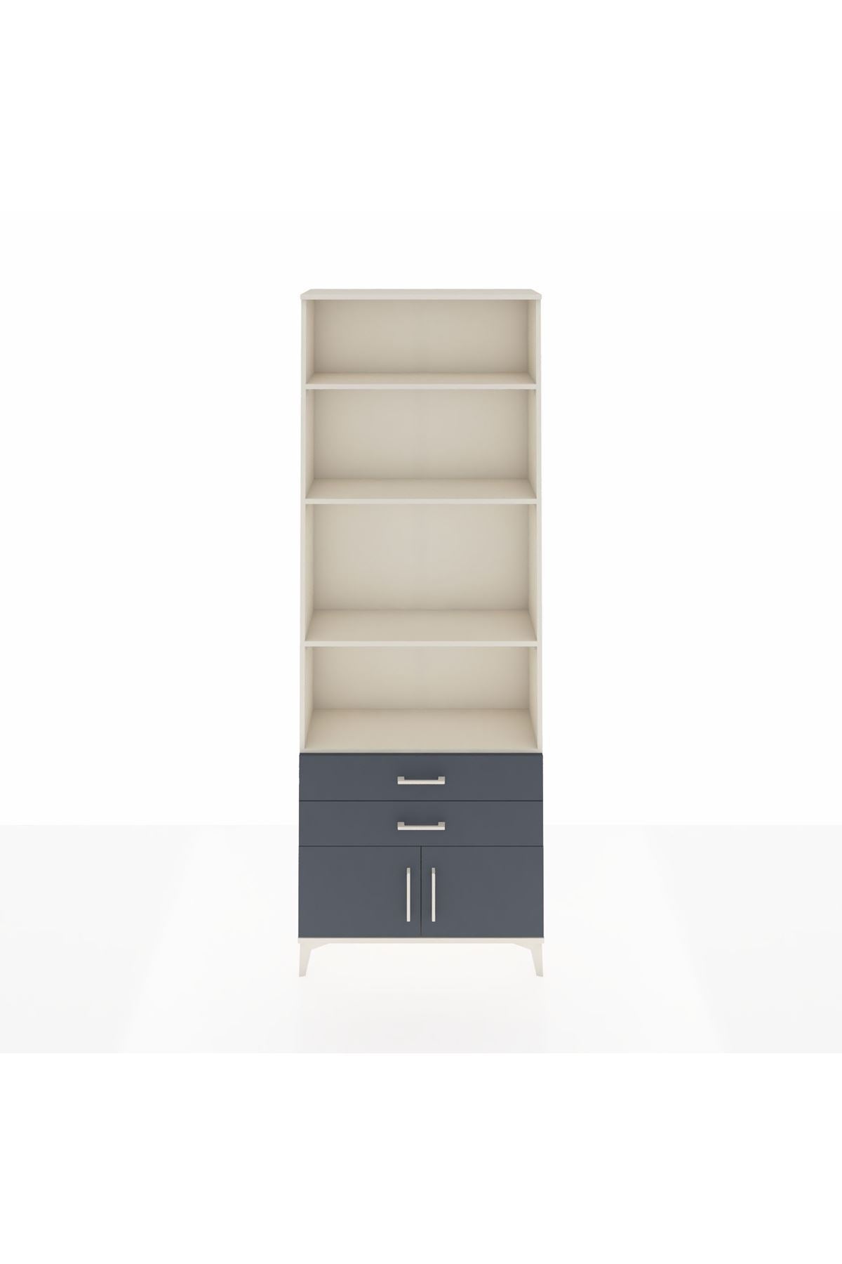 Arges Dolap 4 Raflı 2 Çekmeceli 2 Kapaklı 88x30x243 - S33M280V2A