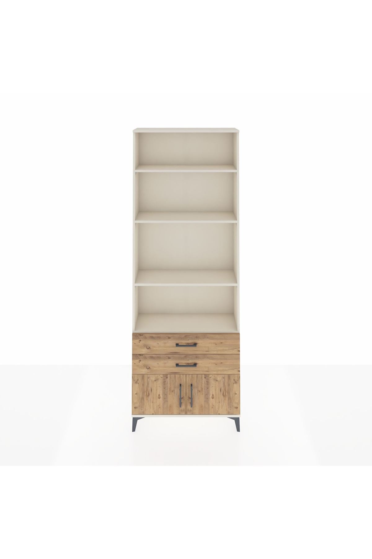 Arges Dolap 4 Raflı 2 Çekmeceli 2 Kapaklı 88x30x243 - S33M280V3A