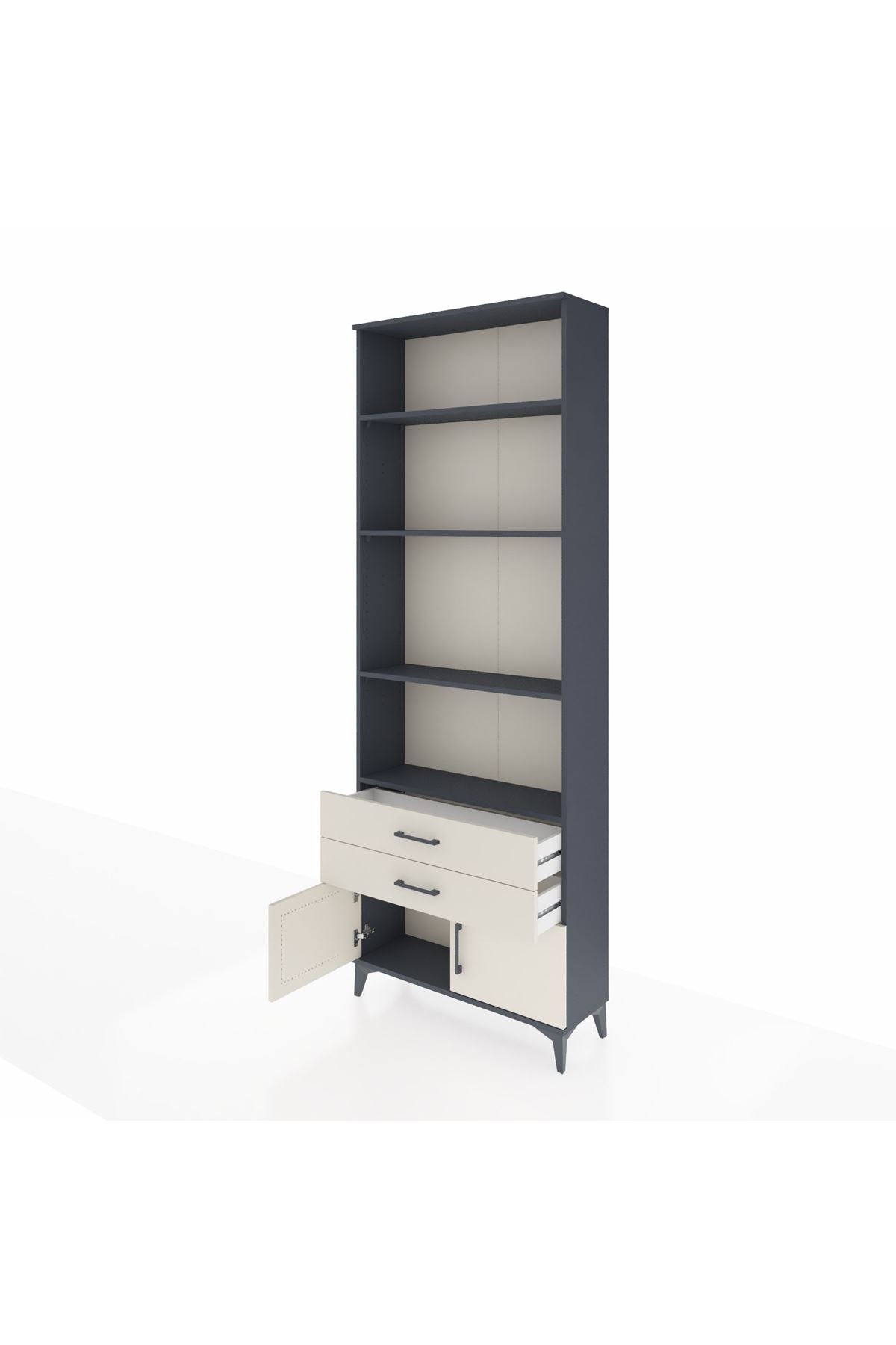 Arges Dolap 4 Raflı 2 Çekmeceli 2 Kapaklı 88x30x243 - S33M280V4A