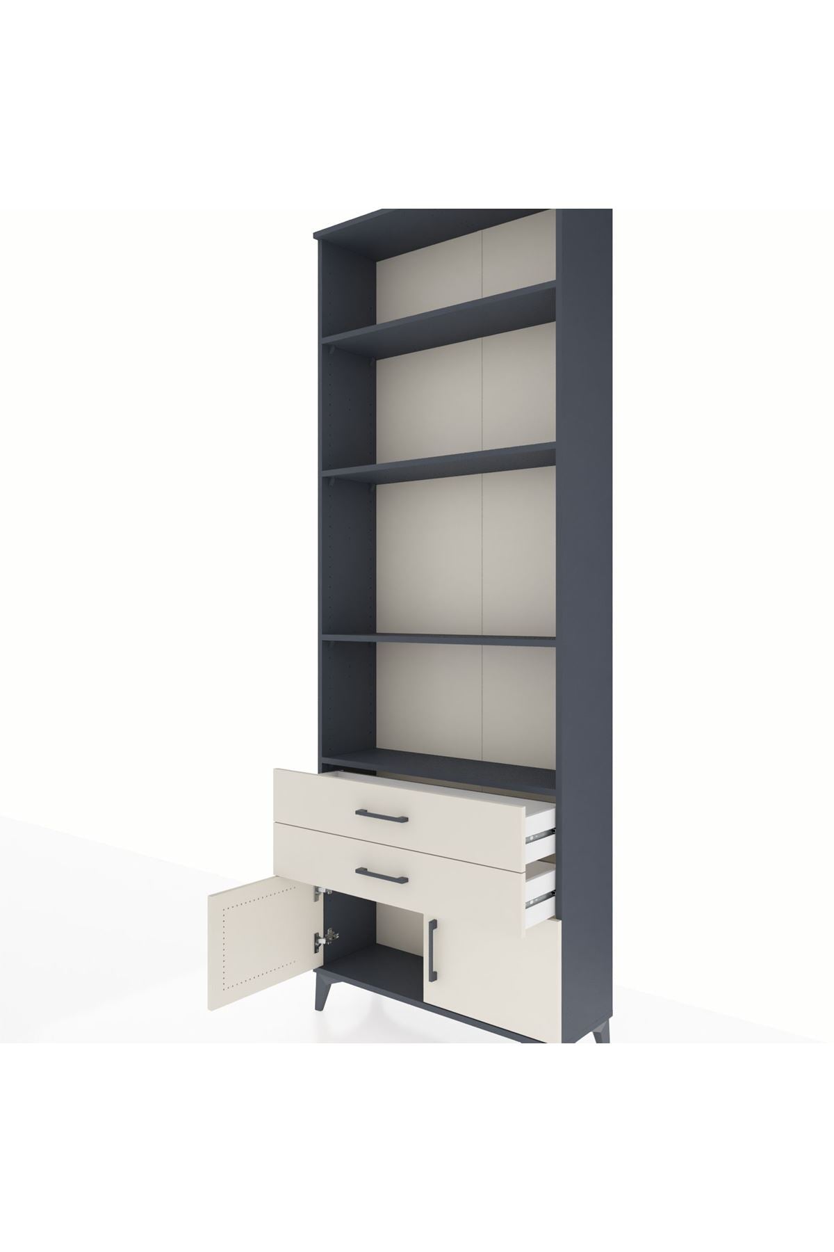 Arges Dolap 4 Raflı 2 Çekmeceli 2 Kapaklı 88x30x243 - S33M280V4A