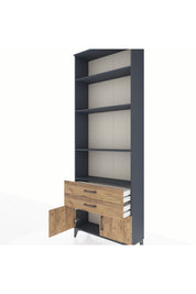 Arges Dolap 4 Raflı 2 Çekmeceli 2 Kapaklı 88x30x243 - S33M280V6A