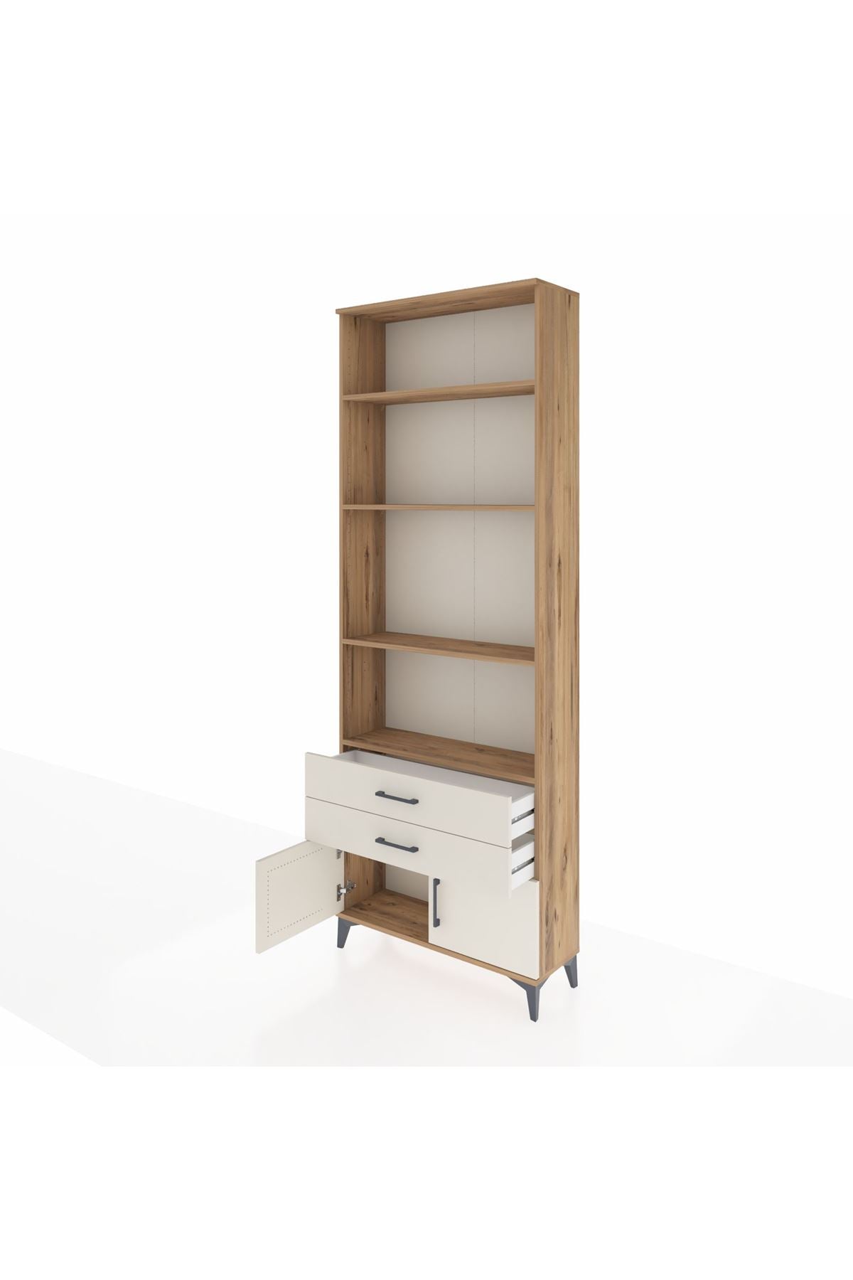 Arges Dolap 4 Raflı 2 Çekmeceli 2 Kapaklı 88x30x243 - S33M280V7A