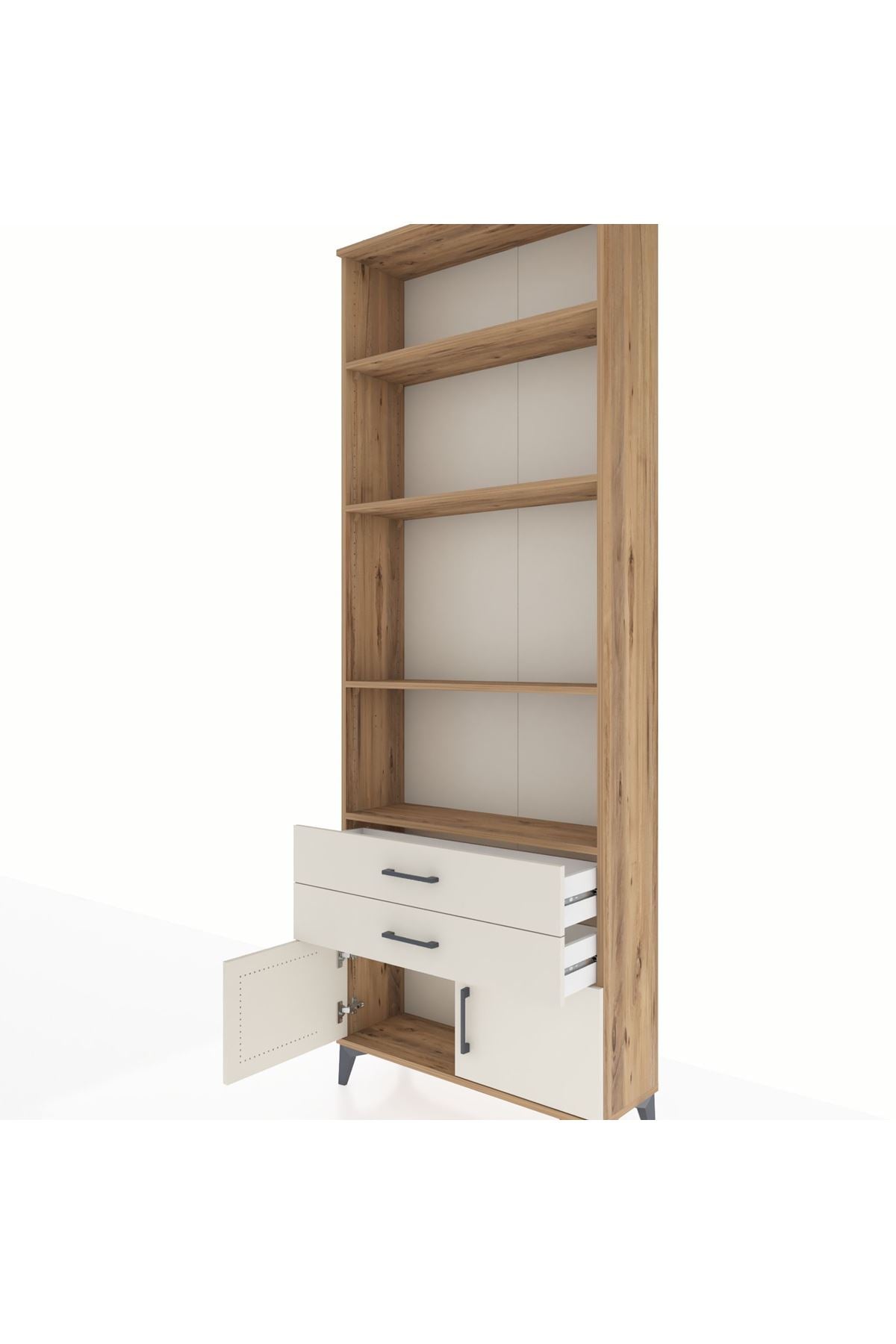 Arges Dolap 4 Raflı 2 Çekmeceli 2 Kapaklı 88x30x243 - S33M280V7A