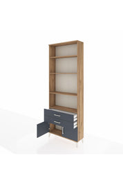 Arges Dolap 4 Raflı 2 Çekmeceli 2 Kapaklı 88x30x243 - S33M280V8A