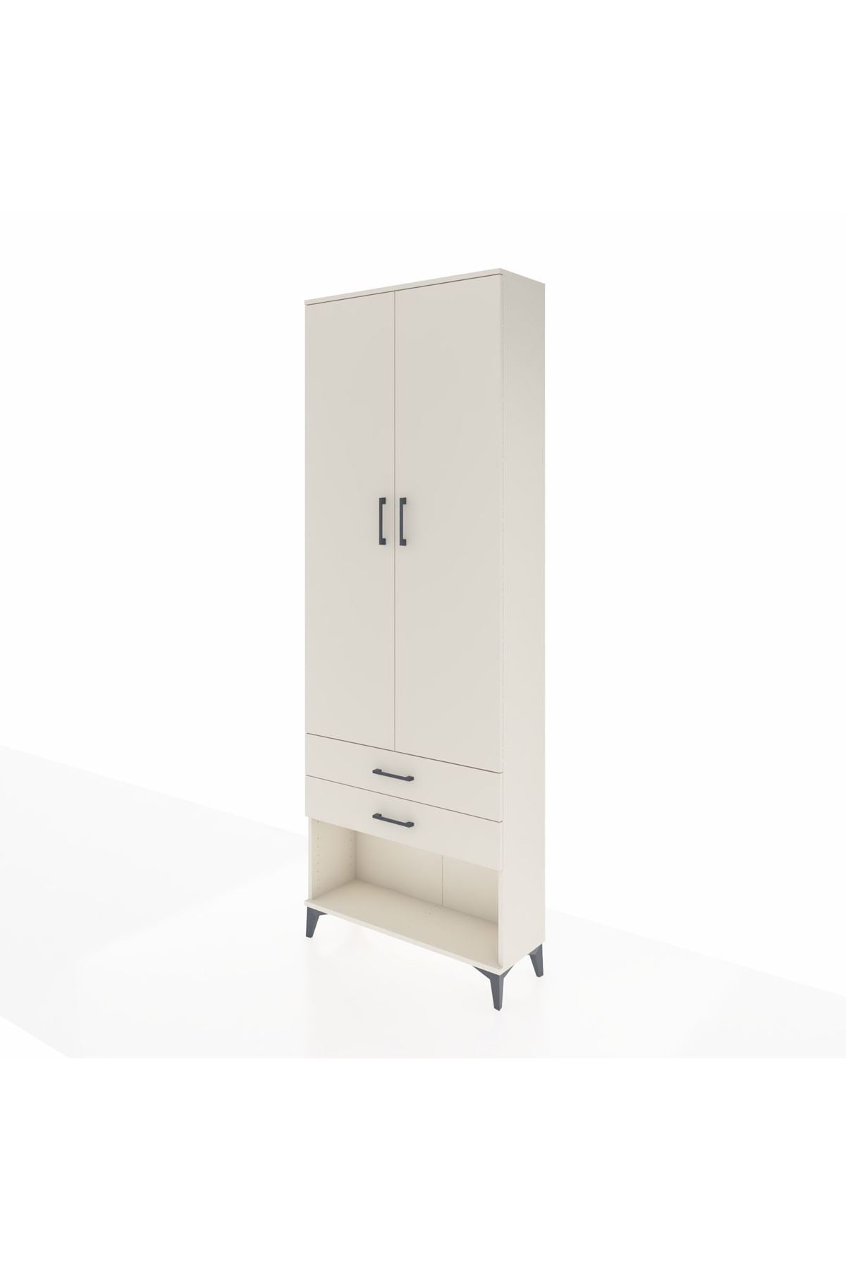 Arges Dolap 4 Raflı 2 Çekmeceli 2 Kapaklı 88x30x243 - S33M281V1A