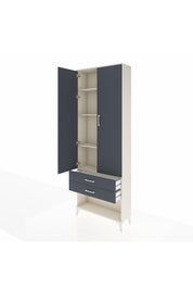 Arges Dolap 4 Raflı 2 Çekmeceli 2 Kapaklı 88x30x243 - S33M281V2A