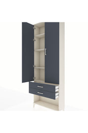 Arges Dolap 4 Raflı 2 Çekmeceli 2 Kapaklı 88x30x243 - S33M281V2A