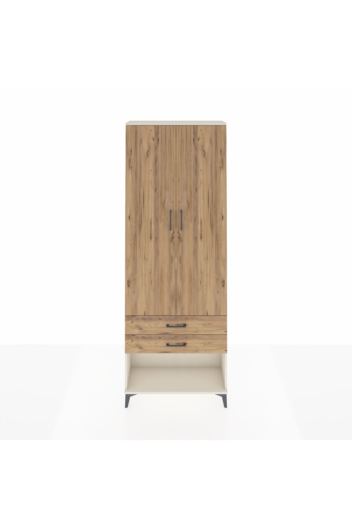 Arges Dolap 4 Raflı 2 Çekmeceli 2 Kapaklı 88x30x243 - S33M281V3A