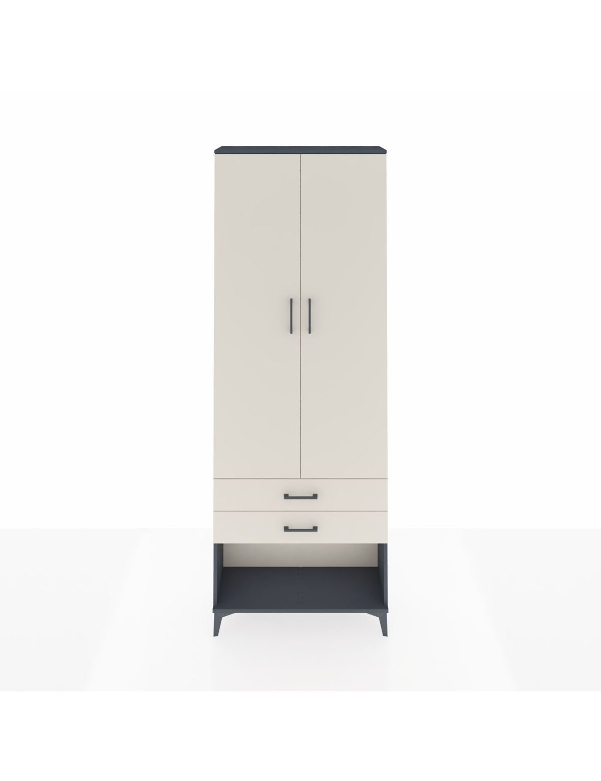 Arges Dolap 4 Raflı 2 Çekmeceli 2 Kapaklı 88x30x243 - S33M281V4A
