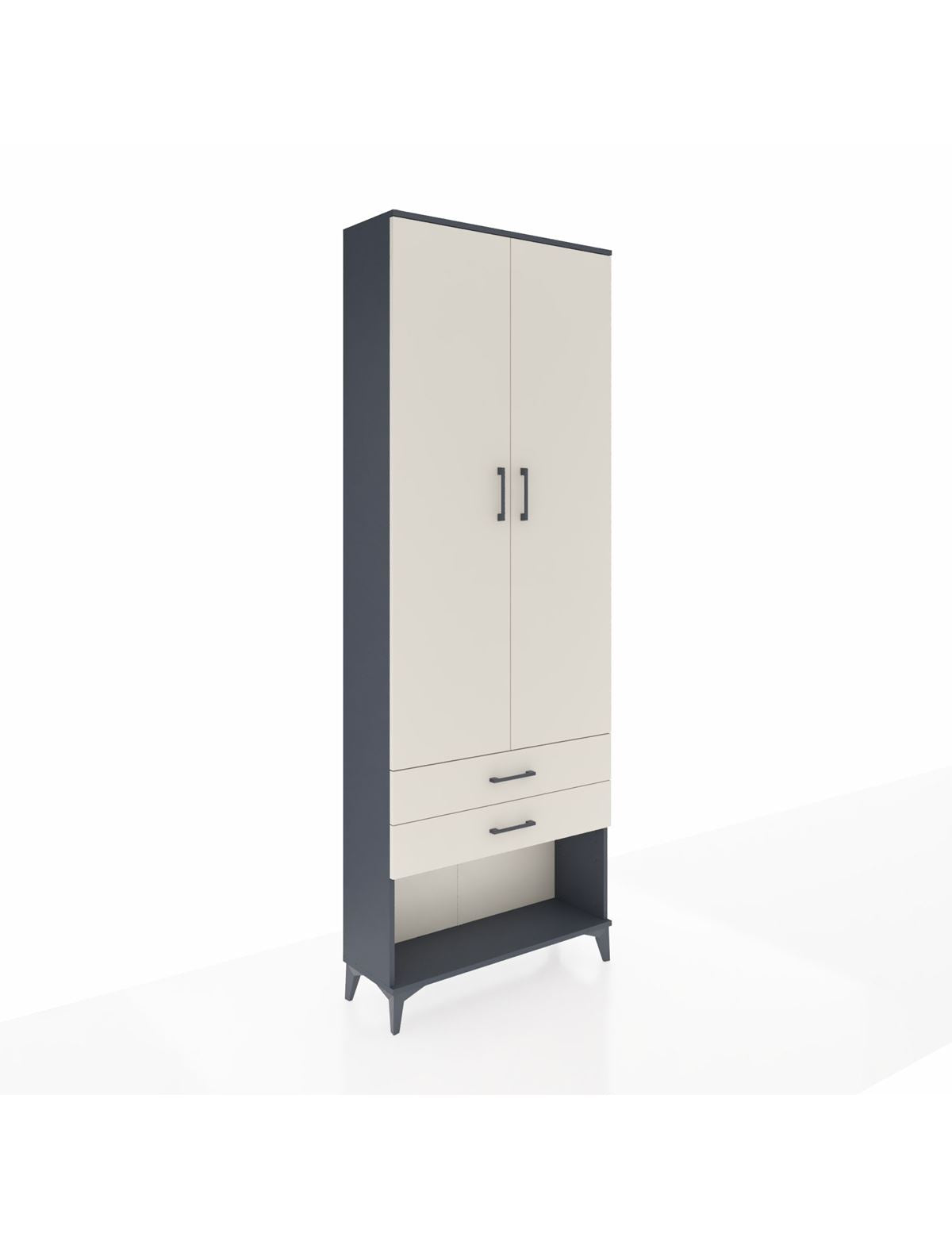Arges Dolap 4 Raflı 2 Çekmeceli 2 Kapaklı 88x30x243 - S33M281V4A
