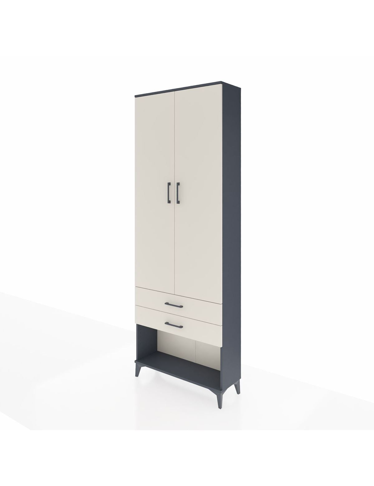 Arges Dolap 4 Raflı 2 Çekmeceli 2 Kapaklı 88x30x243 - S33M281V4A