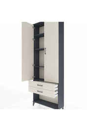 Arges Dolap 4 Raflı 2 Çekmeceli 2 Kapaklı 88x30x243 - S33M281V4A