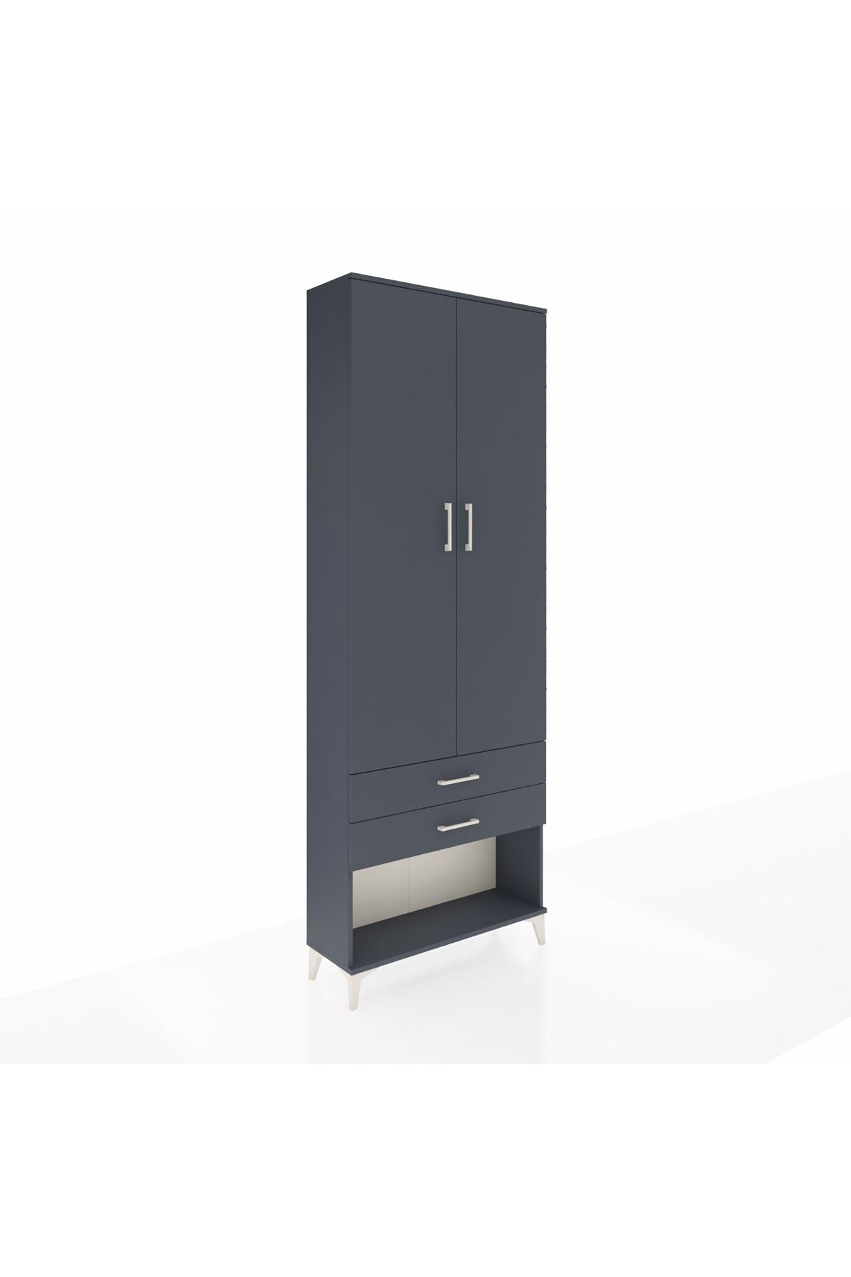 Arges Dolap 4 Raflı 2 Çekmeceli 2 Kapaklı 88x30x243 - S33M281V5A