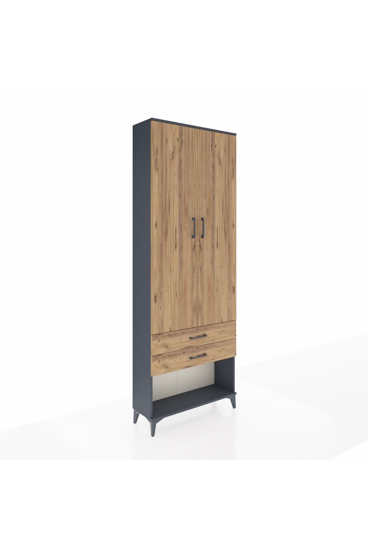 Arges Dolap 4 Raflı 2 Çekmeceli 2 Kapaklı 88x30x243 - S33M281V6A