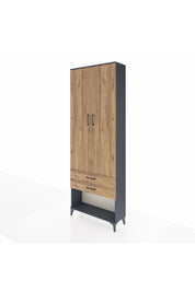 Arges Dolap 4 Raflı 2 Çekmeceli 2 Kapaklı 88x30x243 - S33M281V6A
