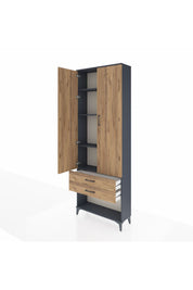 Arges Dolap 4 Raflı 2 Çekmeceli 2 Kapaklı 88x30x243 - S33M281V6A