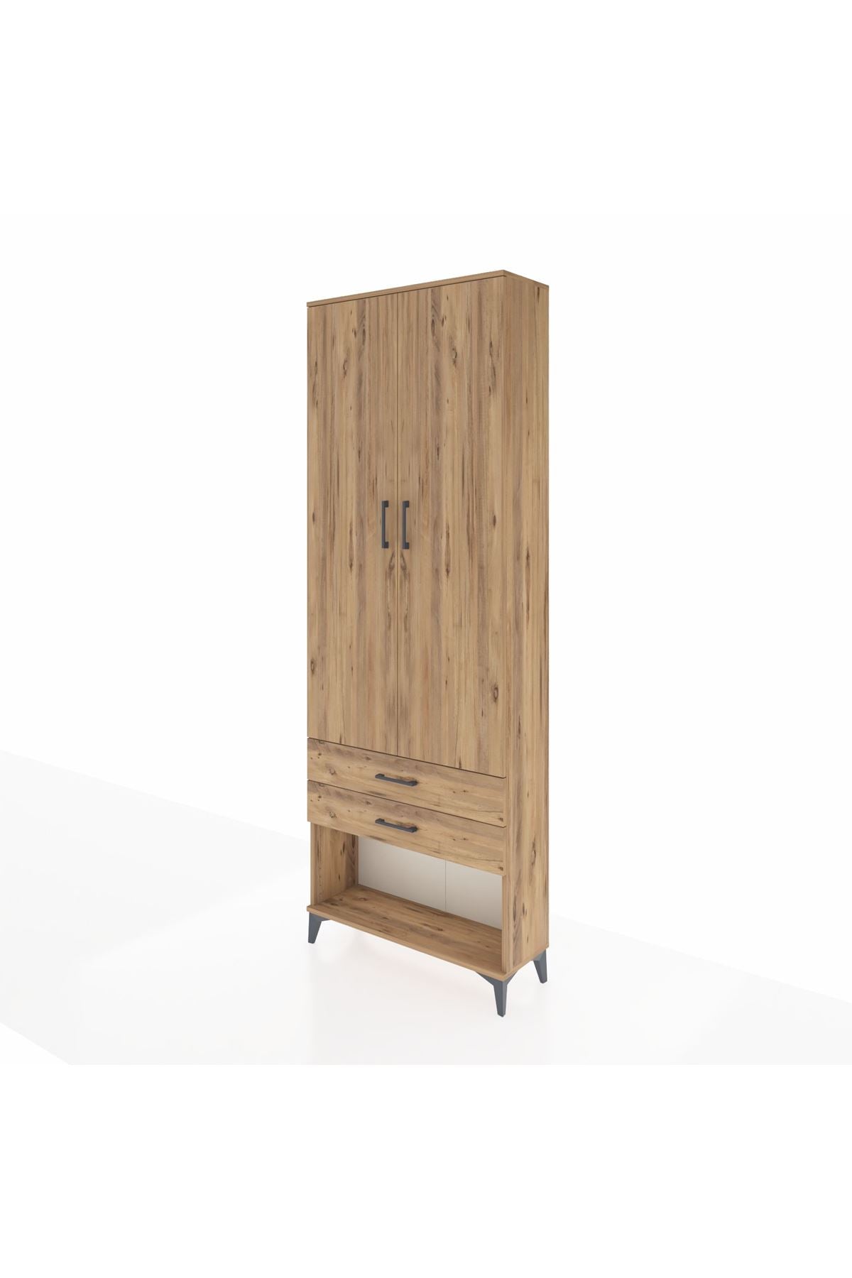 Arges Dolap 4 Raflı 2 Çekmeceli 2 Kapaklı 88x30x243 - S33M281V9A