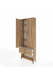 Arges Dolap 4 Raflı 2 Çekmeceli 2 Kapaklı 88x30x243 - S33M281V9A