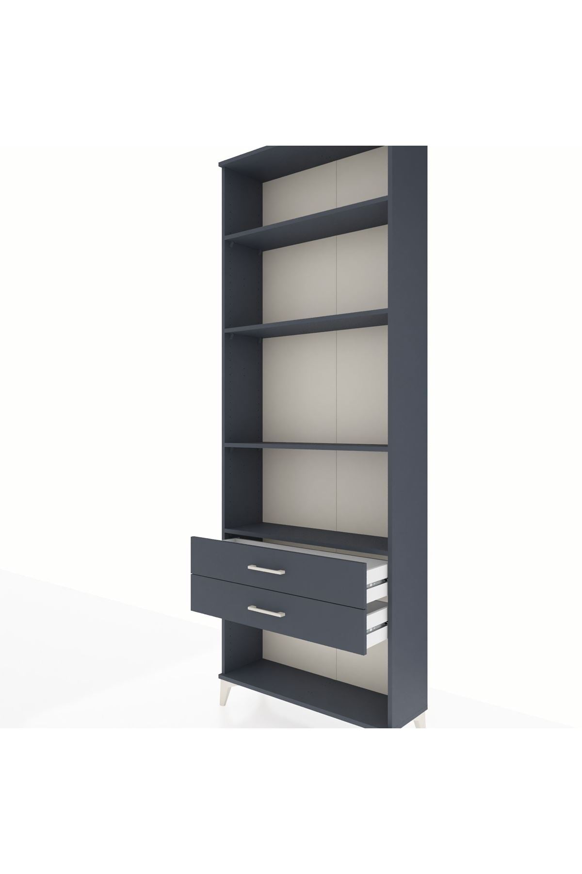 Arges Dolap 4 Raflı 2 Çekmeceli 88x30x243 - S33M282V5A