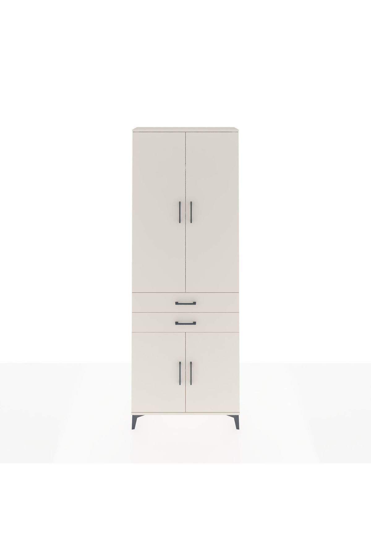 Arges Dolap 5 Raflı 2 Çekmeceli 4 Kapaklı 88x30x243 - S33M283V1A