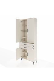 Arges Dolap 5 Raflı 2 Çekmeceli 4 Kapaklı 88x30x243 - S33M283V1A