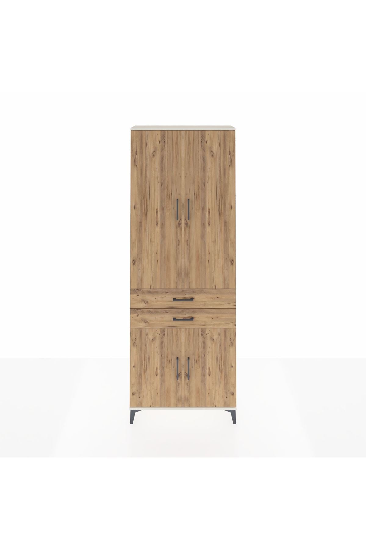 Arges Dolap 5 Raflı 2 Çekmeceli 4 Kapaklı 88x30x243 - S33M283V3A