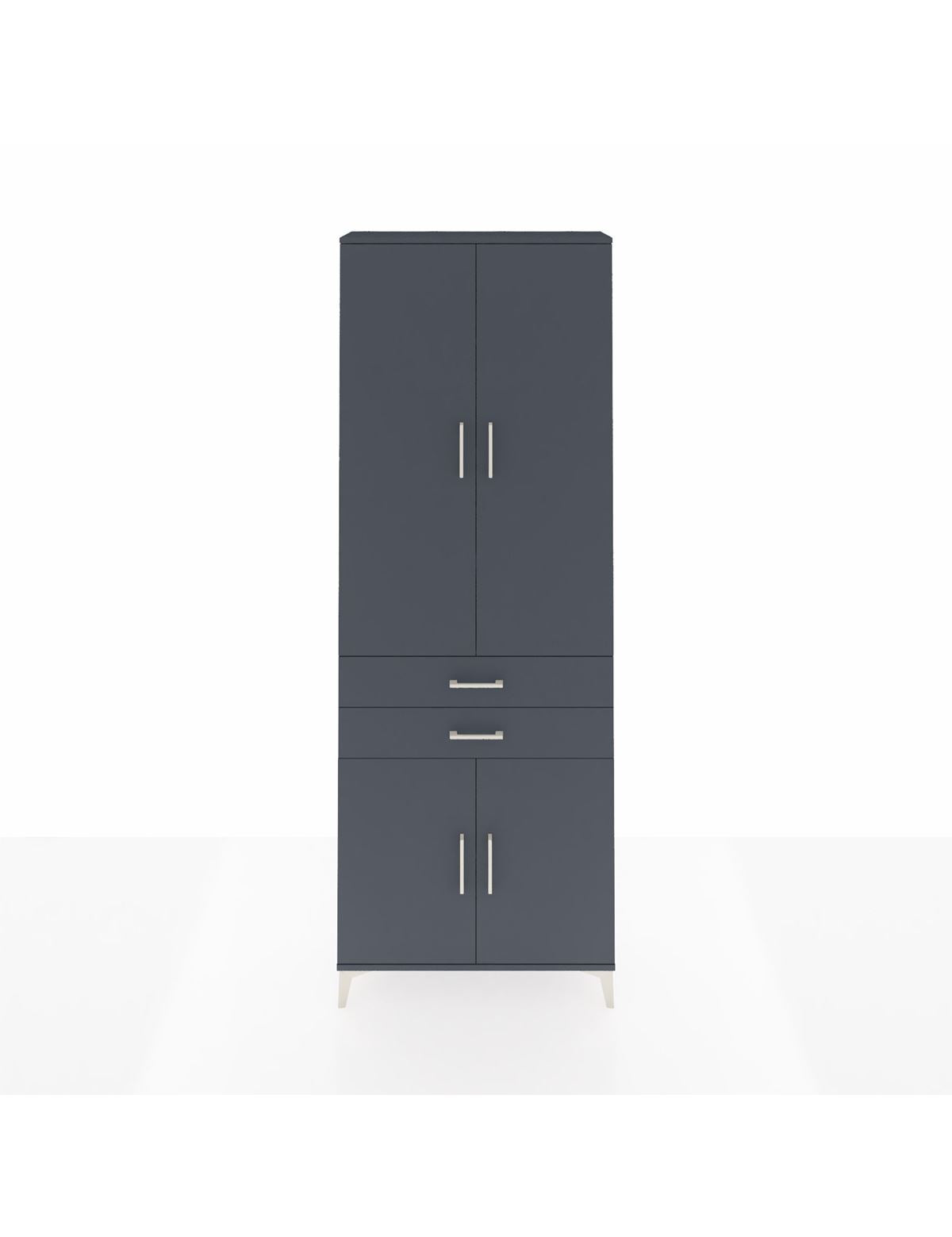 Arges Dolap 5 Raflı 2 Çekmeceli 4 Kapaklı 88x30x243 - S33M283V5A