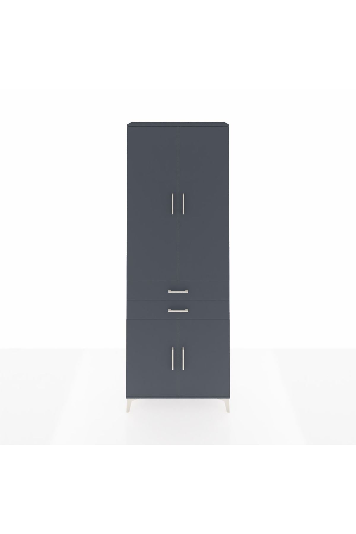 Arges Dolap 5 Raflı 2 Çekmeceli 4 Kapaklı 88x30x243 - S33M283V5A