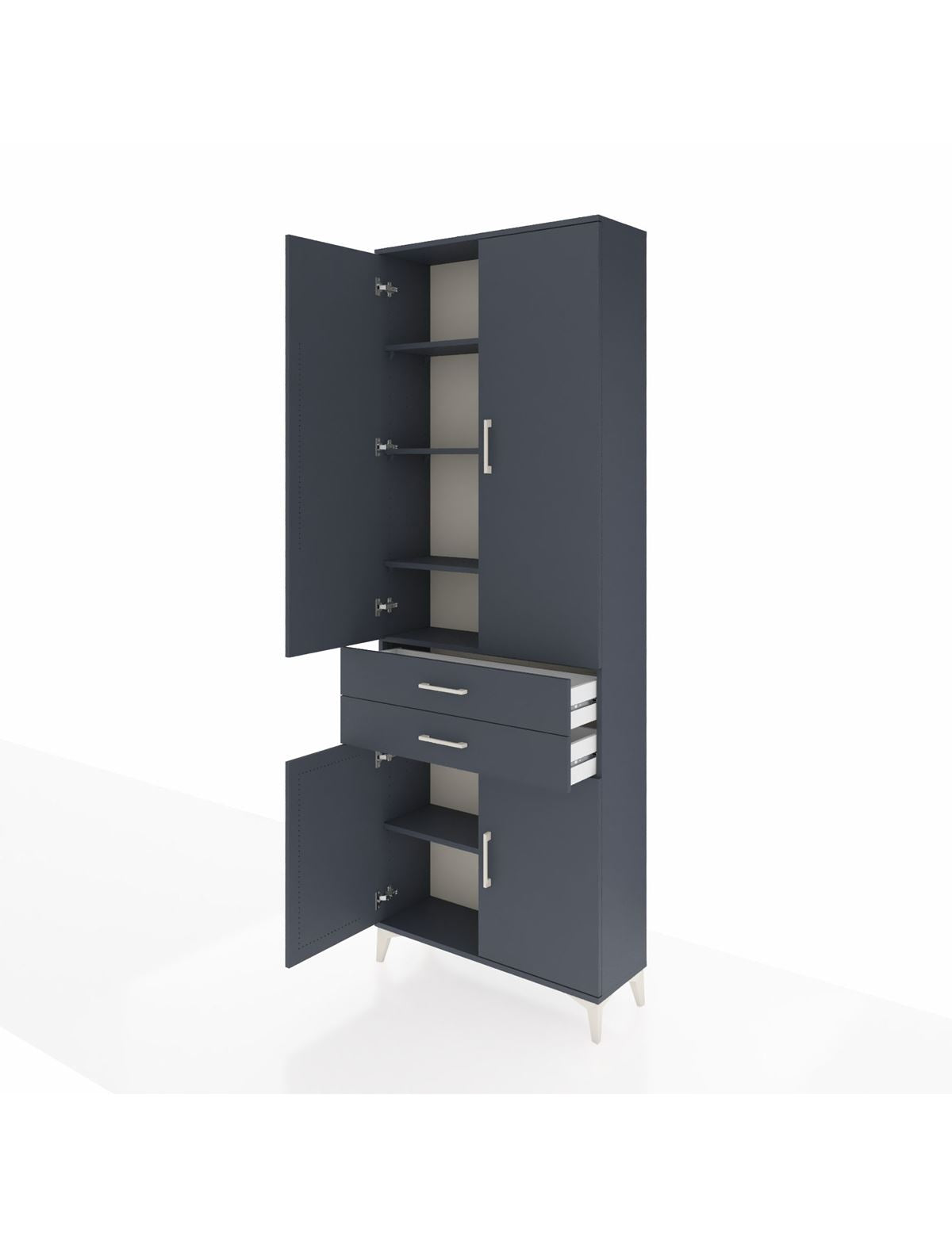 Arges Dolap 5 Raflı 2 Çekmeceli 4 Kapaklı 88x30x243 - S33M283V5A