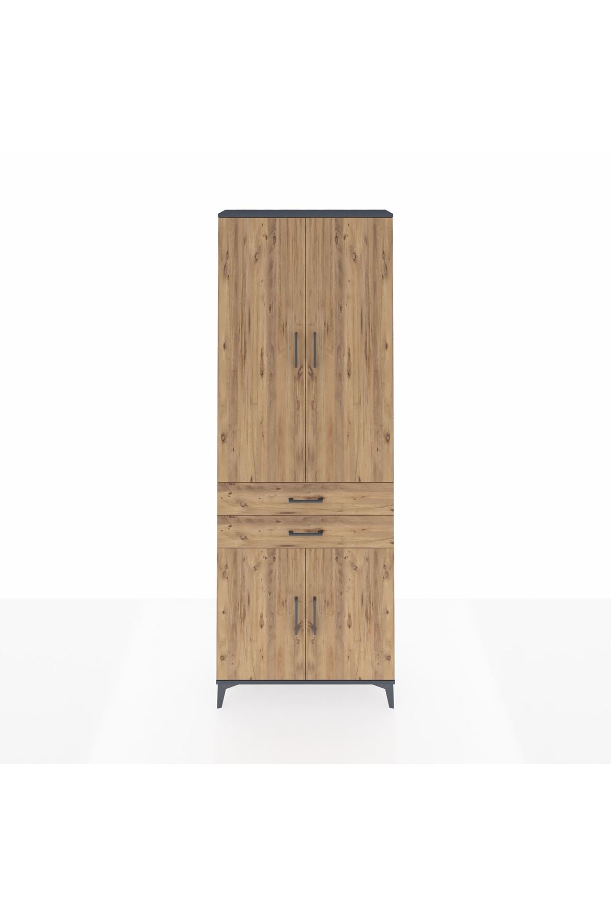 Arges Dolap 5 Raflı 2 Çekmeceli 4 Kapaklı 88x30x243 - S33M283V6A
