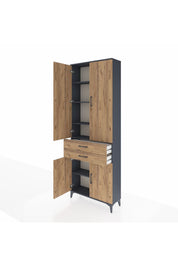 Arges Dolap 5 Raflı 2 Çekmeceli 4 Kapaklı 88x30x243 - S33M283V6A