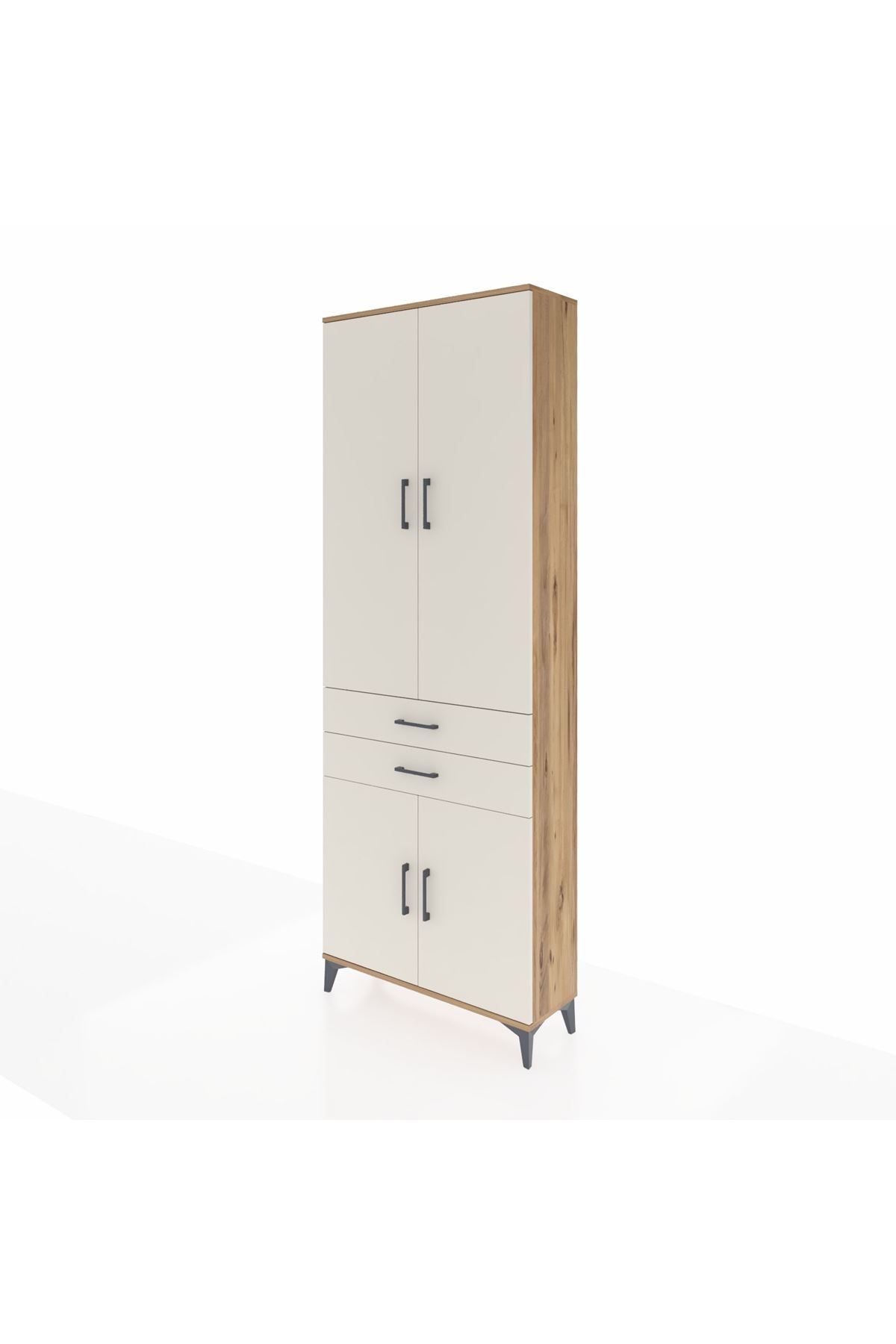 Arges Dolap 5 Raflı 2 Çekmeceli 4 Kapaklı 88x30x243 - S33M283V7A