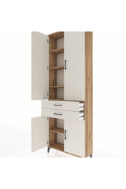 Arges Dolap 5 Raflı 2 Çekmeceli 4 Kapaklı 88x30x243 - S33M283V7A